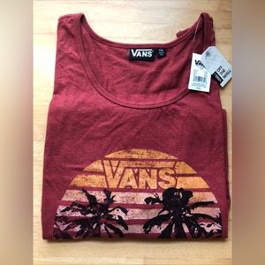 Vans Off The Walls T Shirt Cut Off Sleeves Muscle Shirt Men’s Size XXLarge Beach